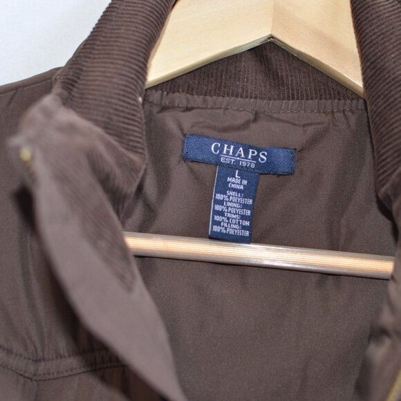 Chaps Quilted Vest Brown - Womens Size Large - Picture 3 of 4